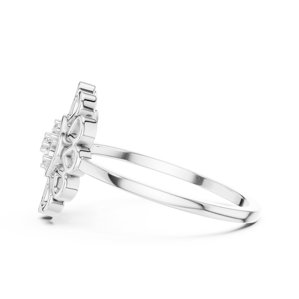 Radiant Petal Halo Lab Grown Diamond Ring for Women