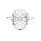 Radiant Petal Halo Lab Grown Diamond Ring for Women