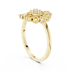 Radiant Petal Halo Lab Grown Diamond Ring for Women