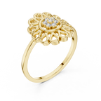 Radiant Petal Halo Lab Grown Diamond Ring for Women