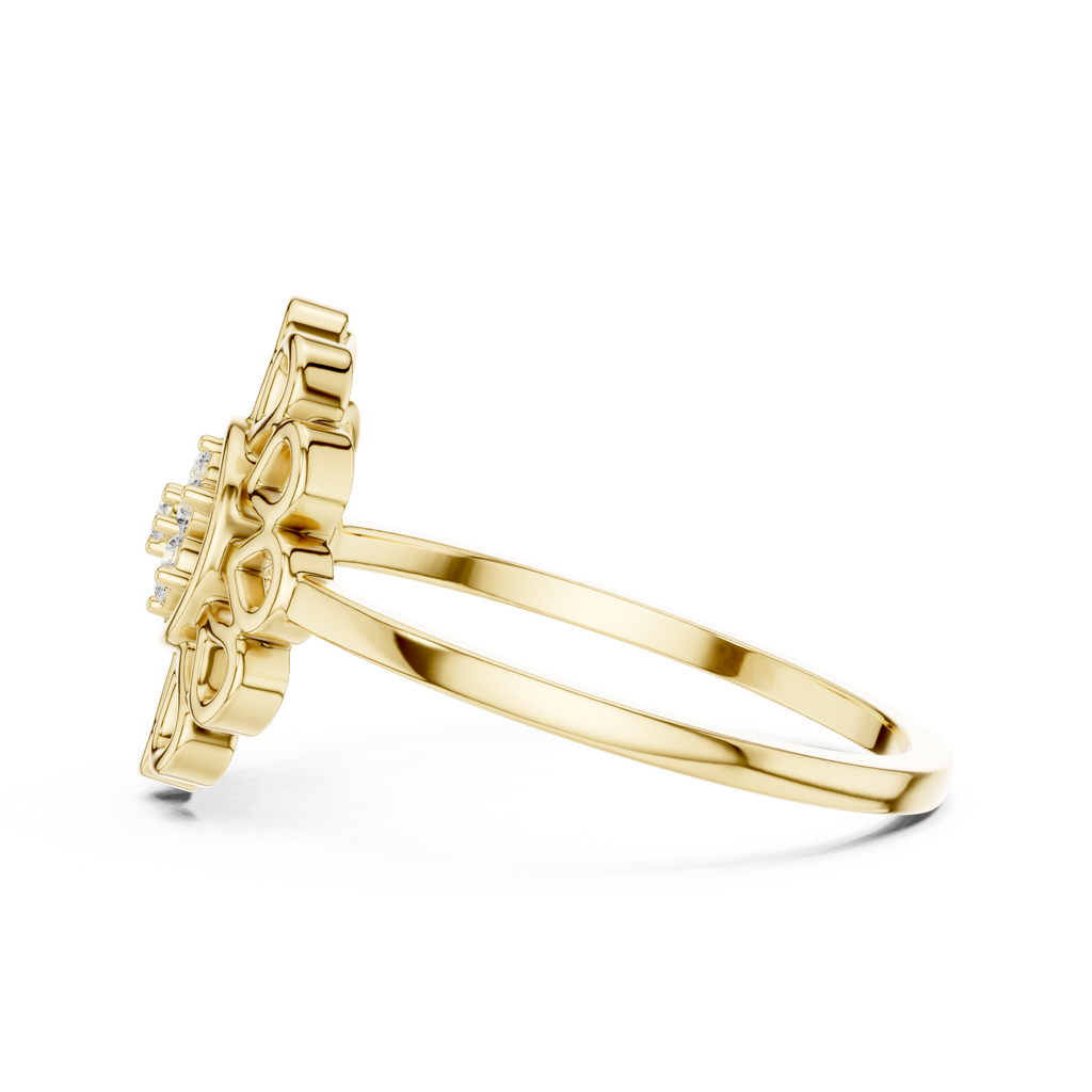 Radiant Petal Halo Lab Grown Diamond Ring for Women