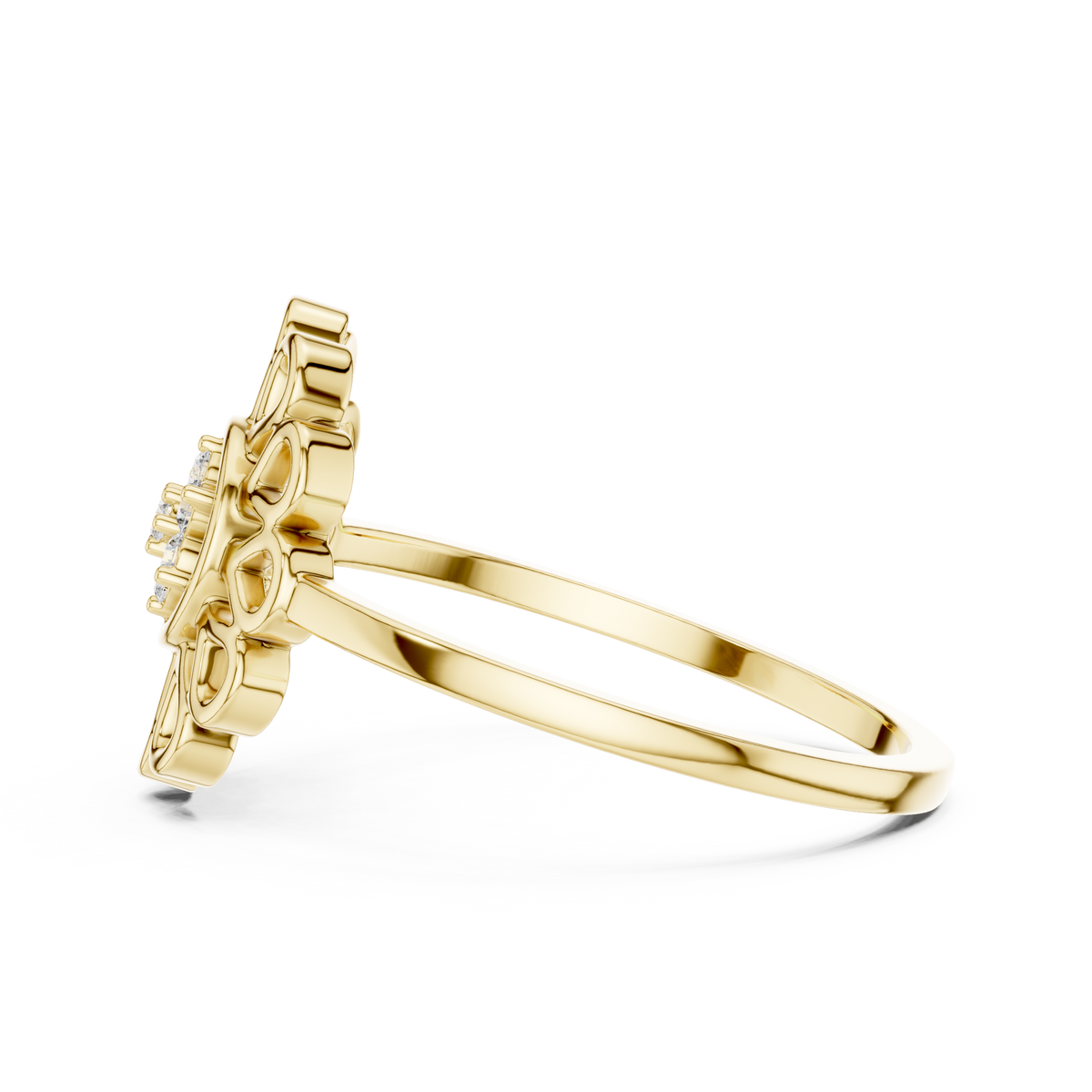Radiant Petal Halo Lab Grown Diamond Ring for Women