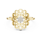 Radiant Petal Halo Lab Grown Diamond Ring for Women