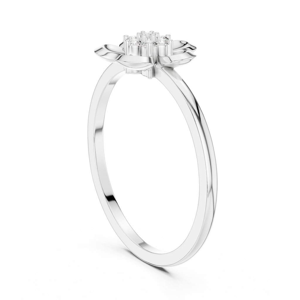 Golden Petal Lab Grown Diamond Ring for Women