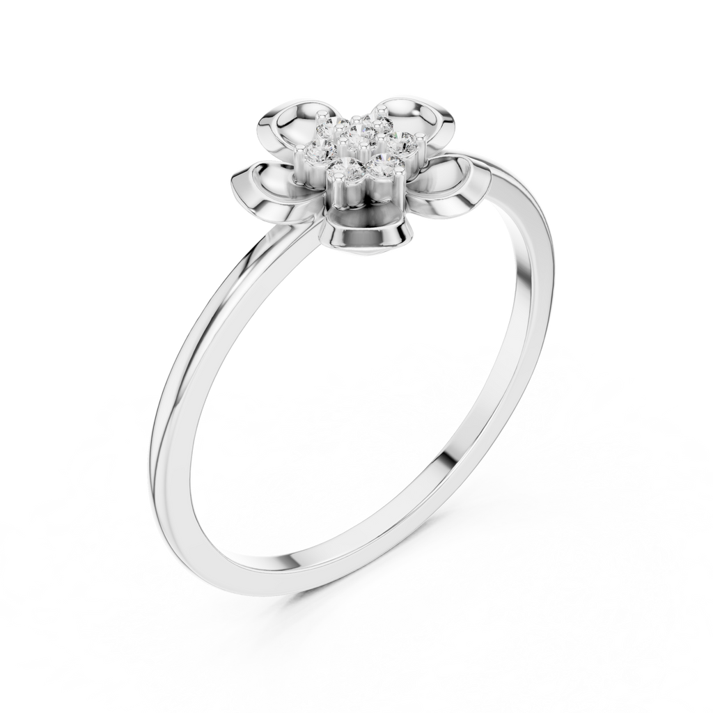 Golden Petal Lab Grown Diamond Ring for Women