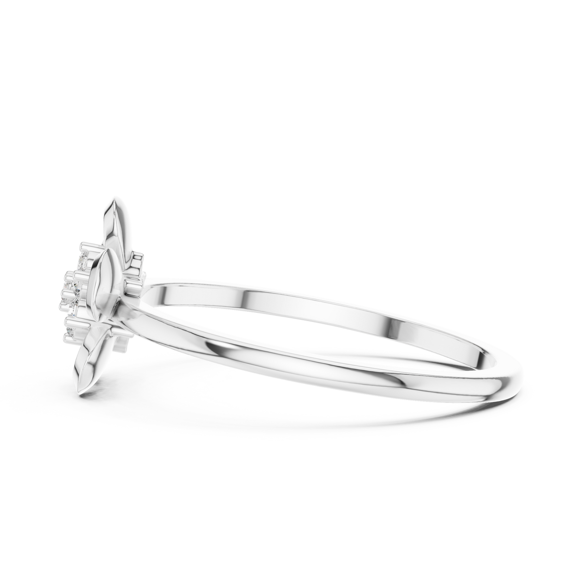 Golden Petal Lab Grown Diamond Ring for Women