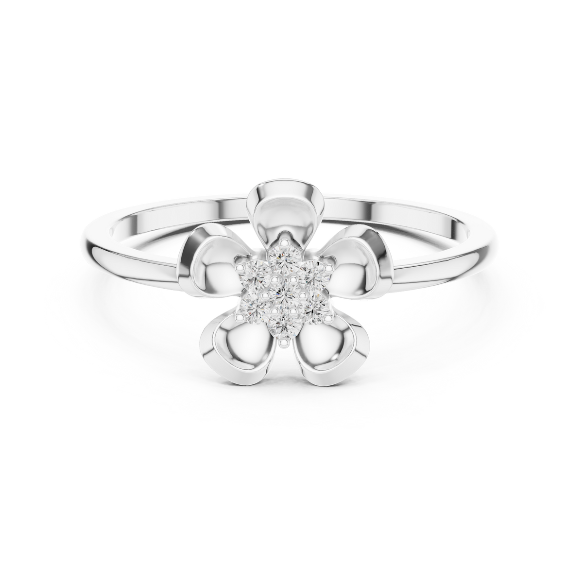 Golden Petal Lab Grown Diamond Ring for Women