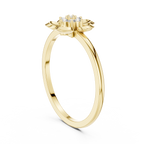 Golden Petal Lab Grown Diamond Ring for Women