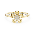 Golden Petal Lab Grown Diamond Ring for Women