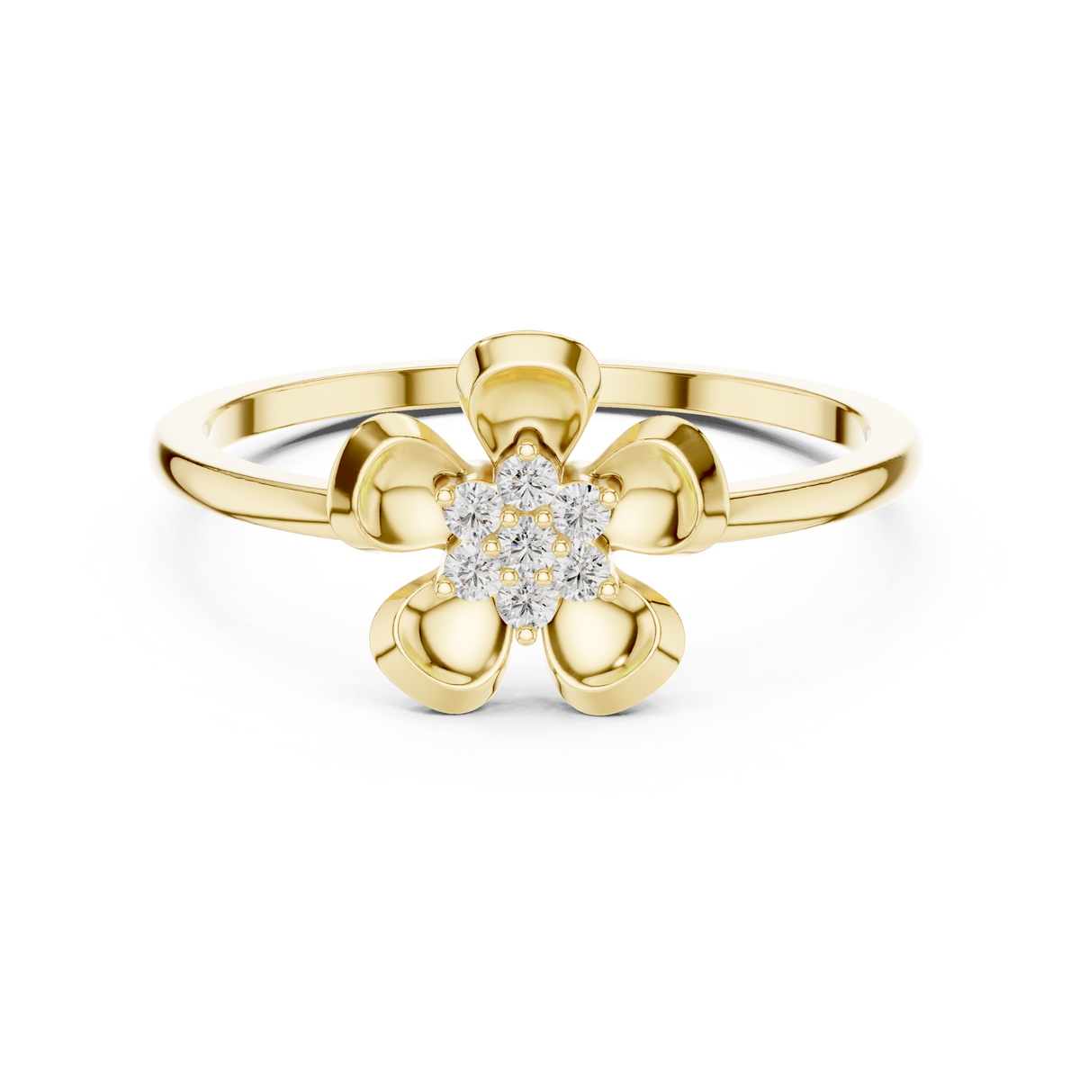 Golden Petal Lab Grown Diamond Ring for Women