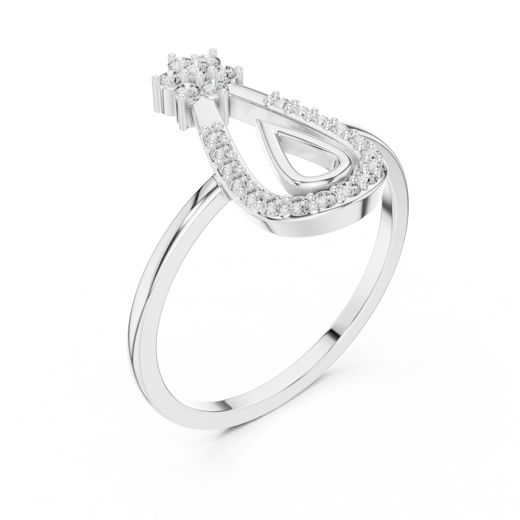 Teardrop Halo Lab Grown Diamond Ring for Women