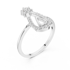 Teardrop Halo Lab Grown Diamond Ring for Women