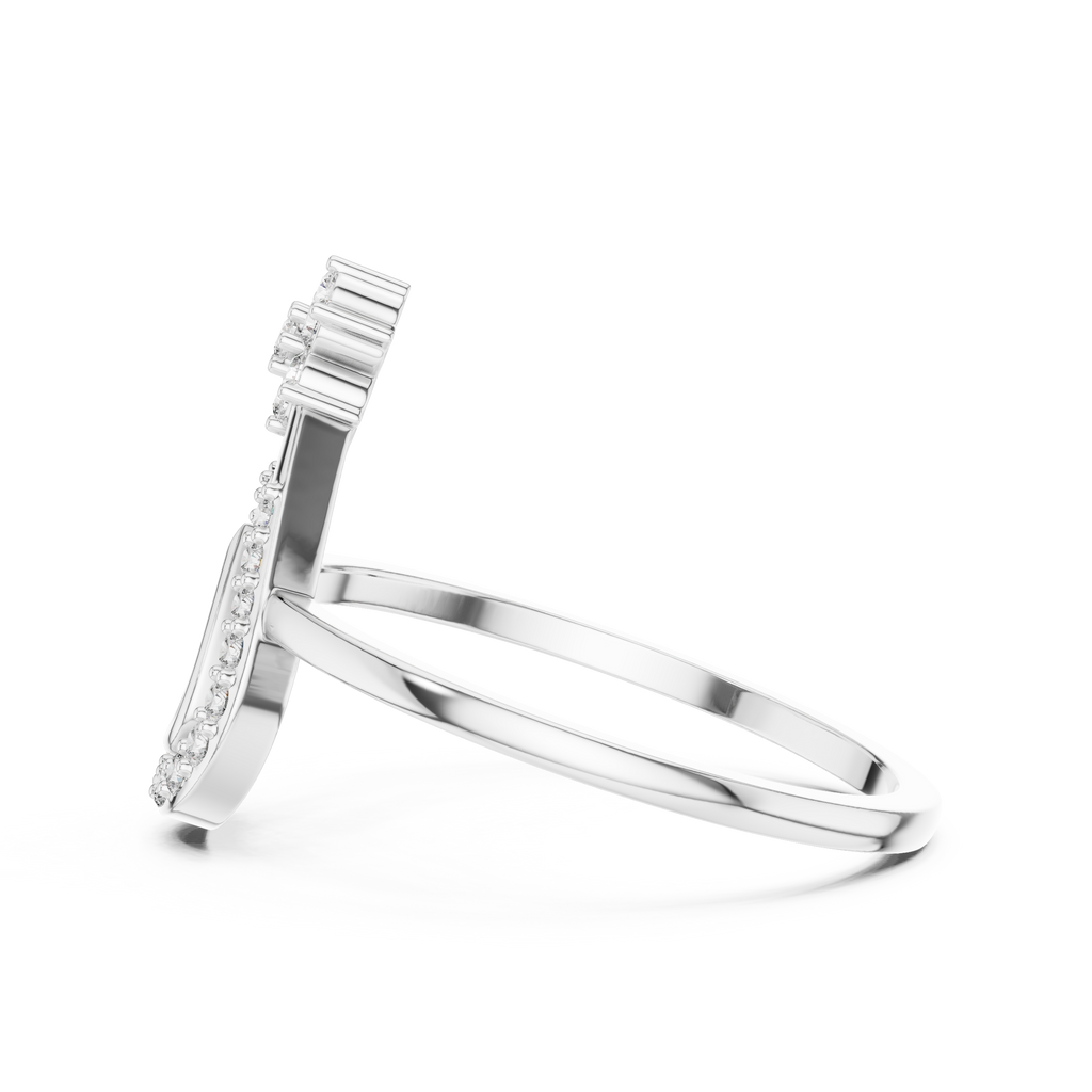 Teardrop Halo Lab Grown Diamond Ring for Women