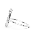 Teardrop Halo Lab Grown Diamond Ring for Women