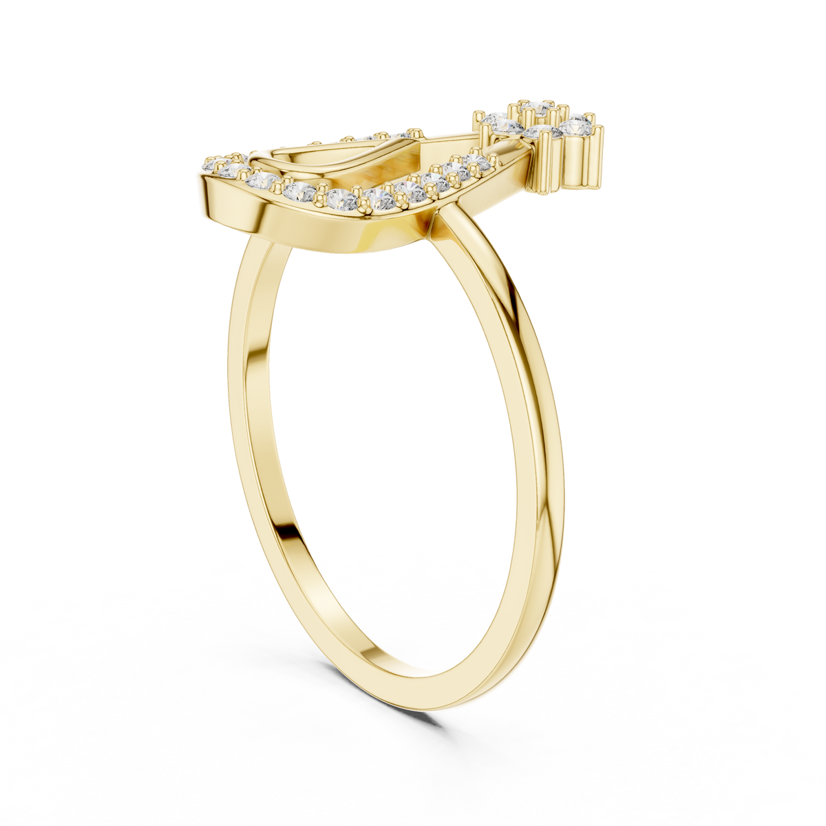 Teardrop Halo Lab Grown Diamond Ring for Women