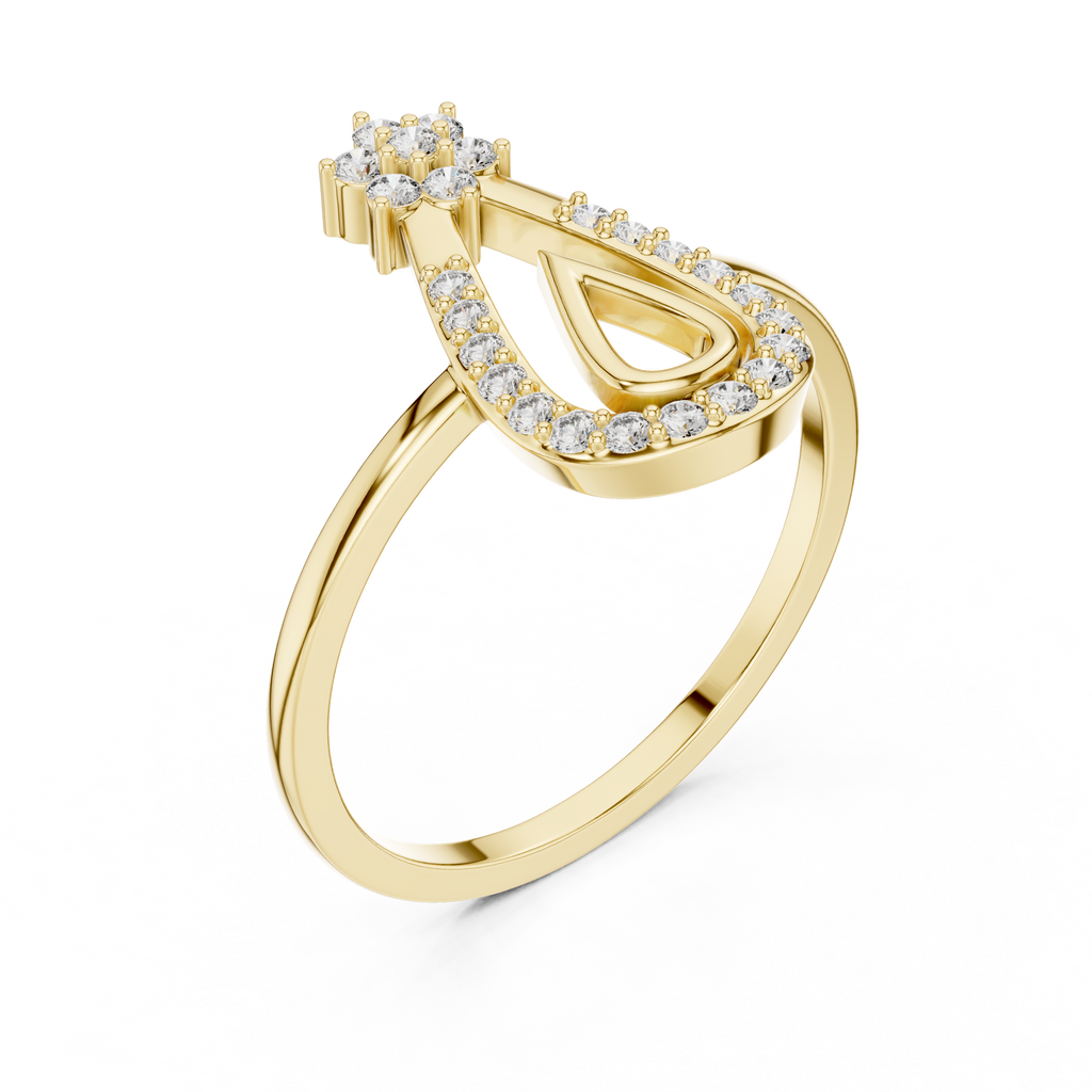 Teardrop Halo Lab Grown Diamond Ring for Women