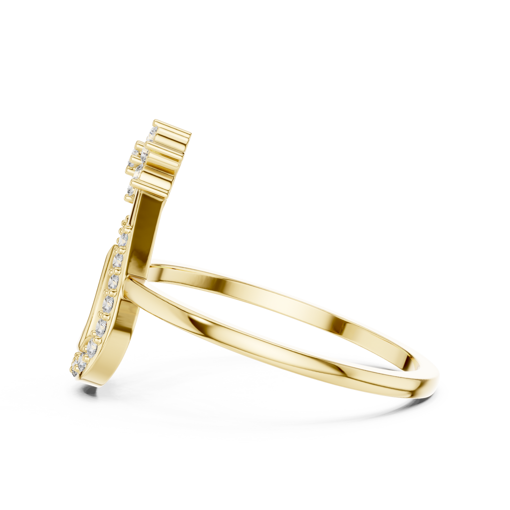 Teardrop Halo Lab Grown Diamond Ring for Women