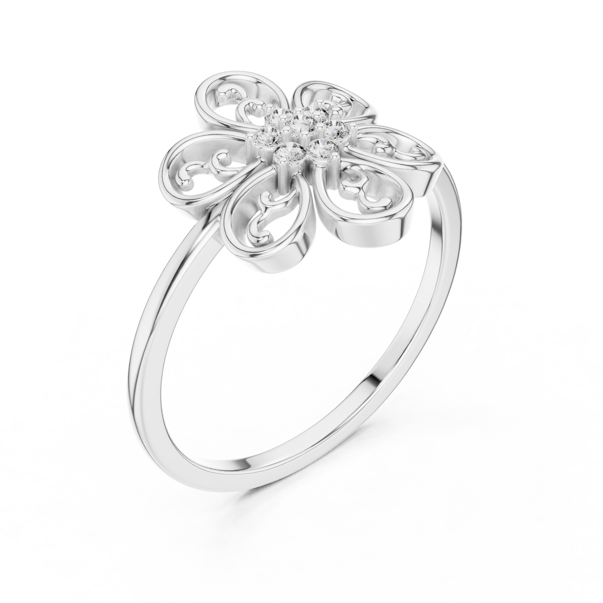 Ornate Bloom Lab Grown Diamond Ring for Women