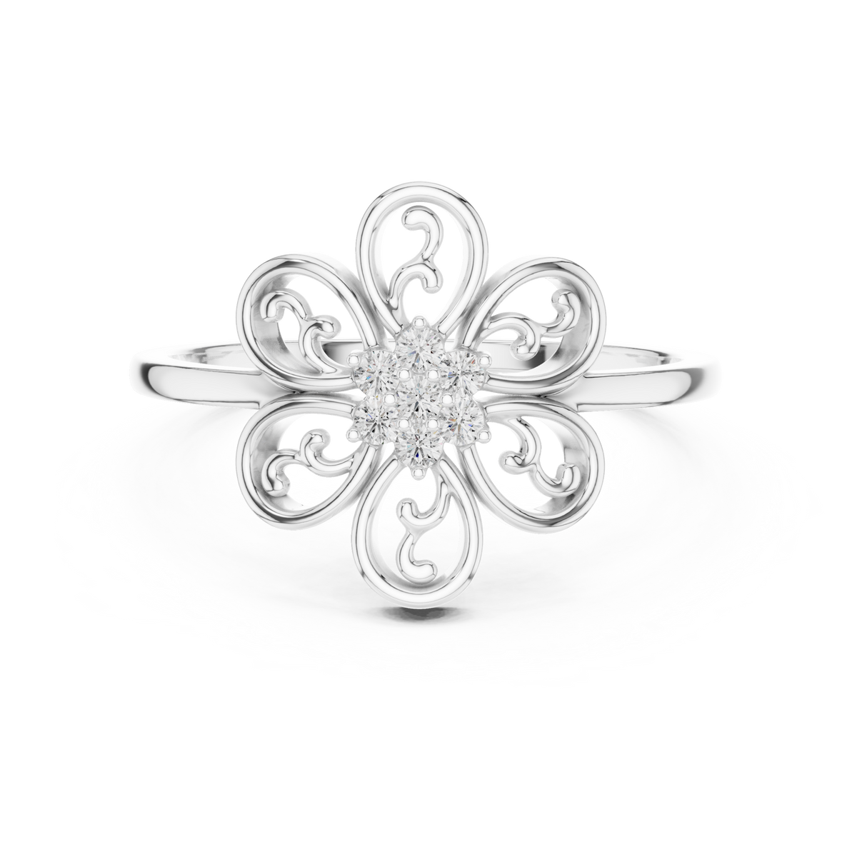 Ornate Bloom Lab Grown Diamond Ring for Women