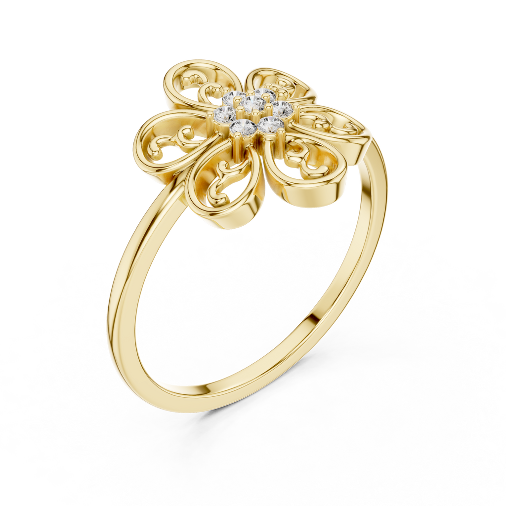 Ornate Bloom Lab Grown Diamond Ring for Women