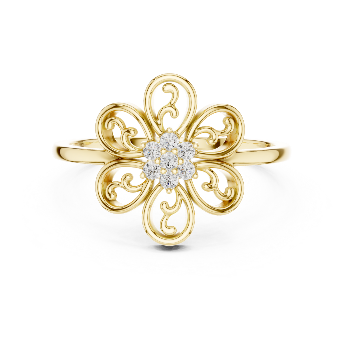 Ornate Bloom Lab Grown Diamond Ring for Women