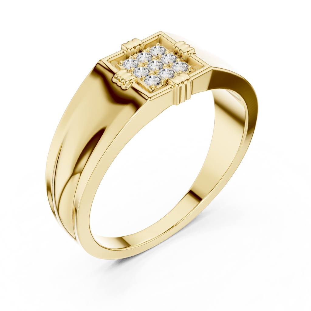 Tavren Diamond Signet Lab Grown Diamond Ring For Him