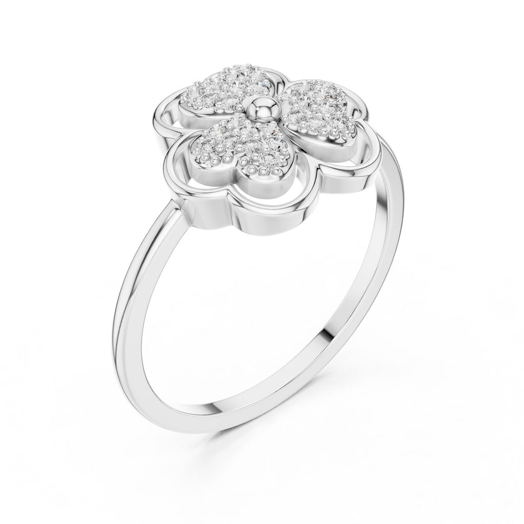 Amorette Trifolium Lab Grown Diamond Ring