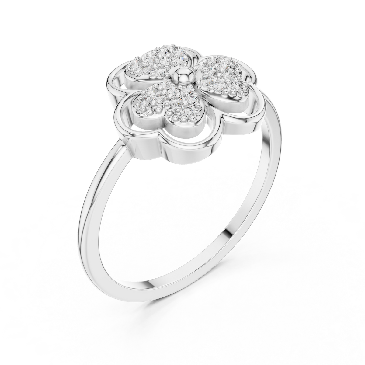 Amorette Trifolium Lab Grown Diamond Ring