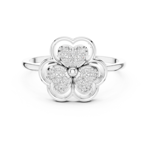 Amorette Trifolium Lab Grown Diamond Ring