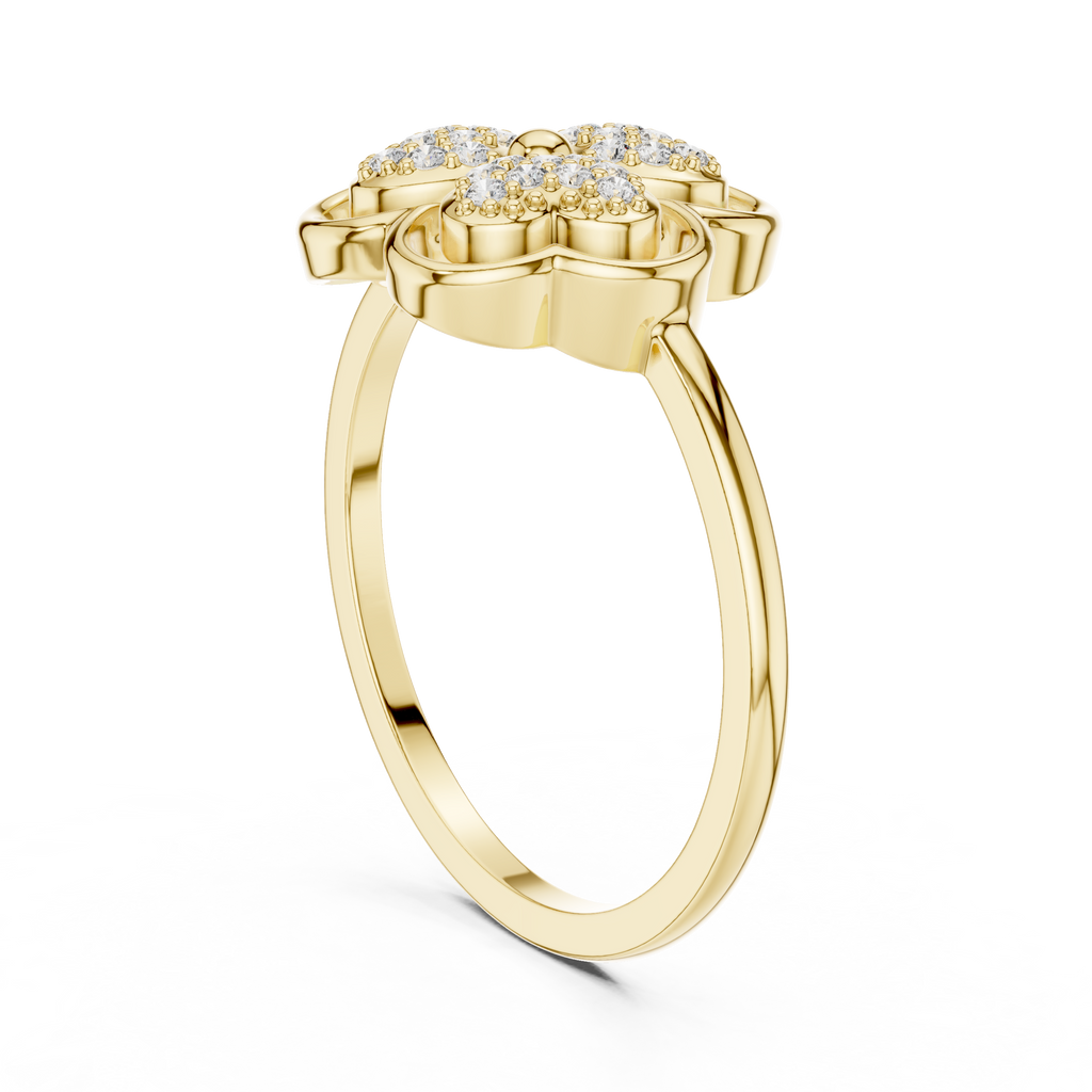 Amorette Trifolium Lab Grown Diamond Ring