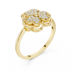 Amorette Trifolium Lab Grown Diamond Ring