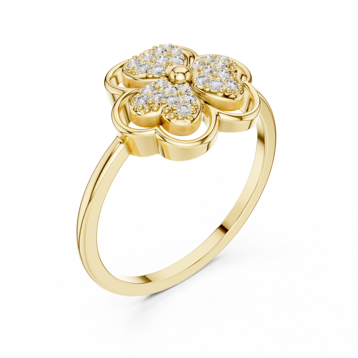 Amorette Trifolium Lab Grown Diamond Ring