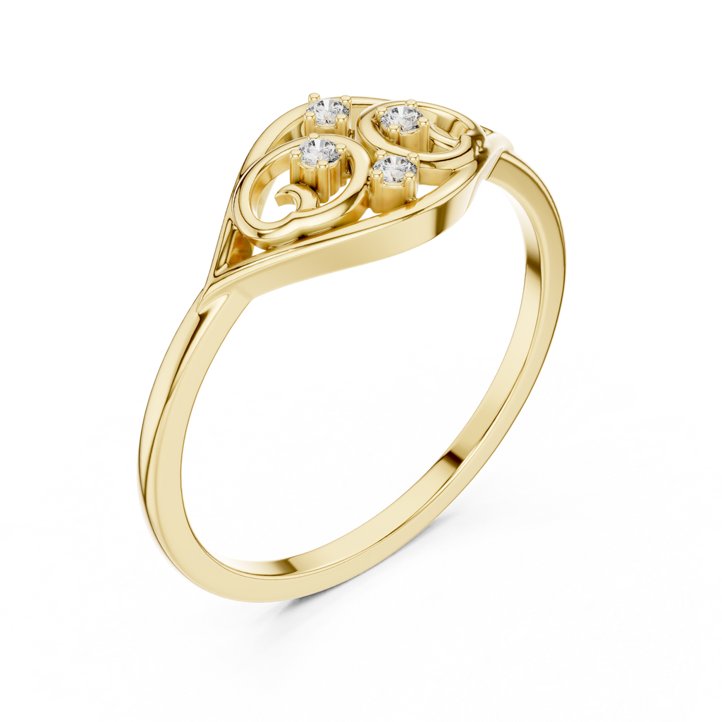 Seraphine Scrollwork Lab Grown Diamond Ring