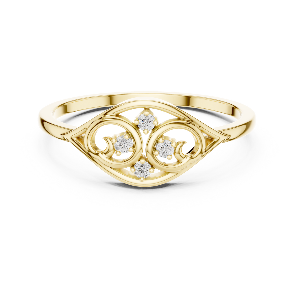 Seraphine Scrollwork Lab Grown Diamond Ring