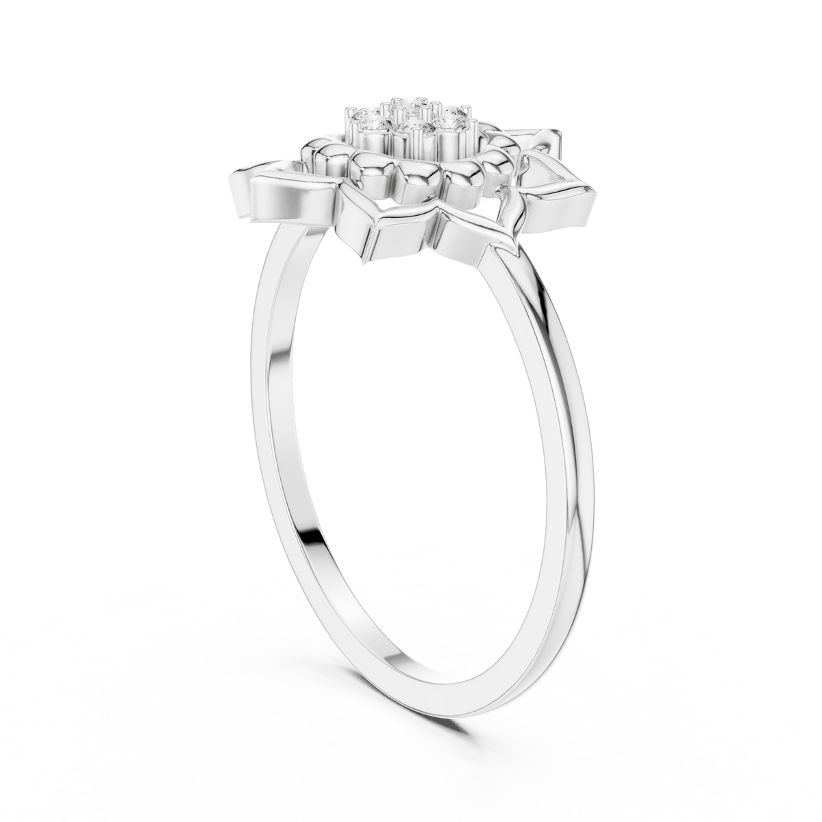 Zarelle Lotus Crest Lab Grown Diamond Ring