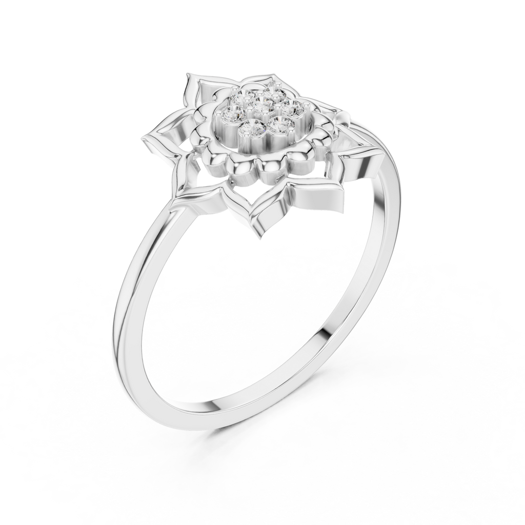 Zarelle Lotus Crest Lab Grown Diamond Ring