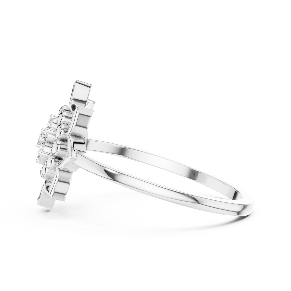 Zarelle Lotus Crest Lab Grown Diamond Ring
