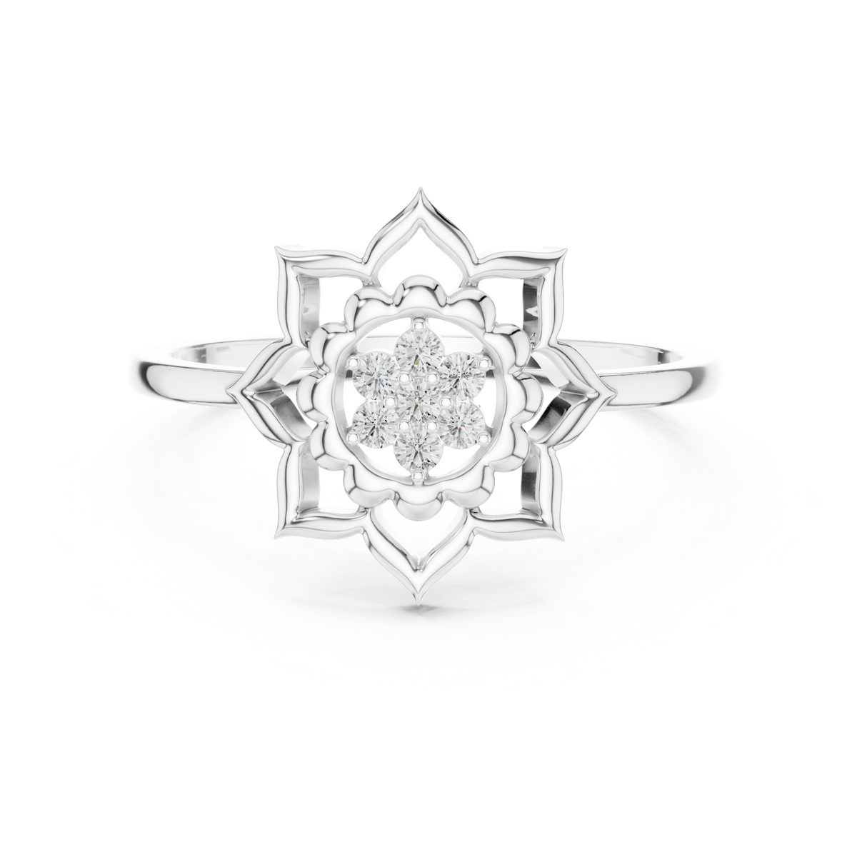 Zarelle Lotus Crest Lab Grown Diamond Ring