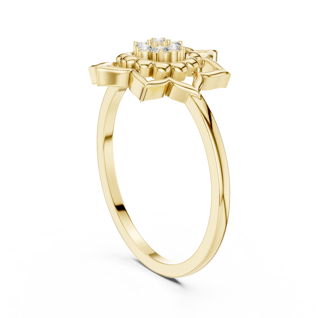 Zarelle Lotus Crest Lab Grown Diamond Ring