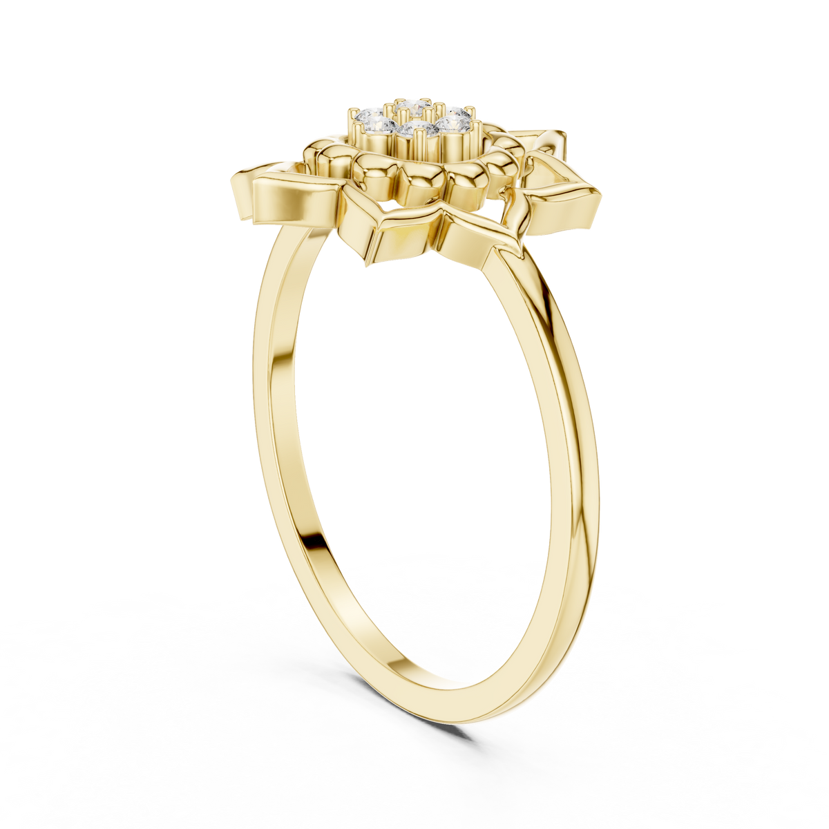 Zarelle Lotus Crest Lab Grown Diamond Ring