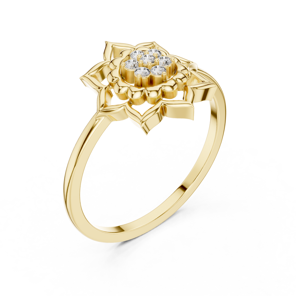 Zarelle Lotus Crest Lab Grown Diamond Ring