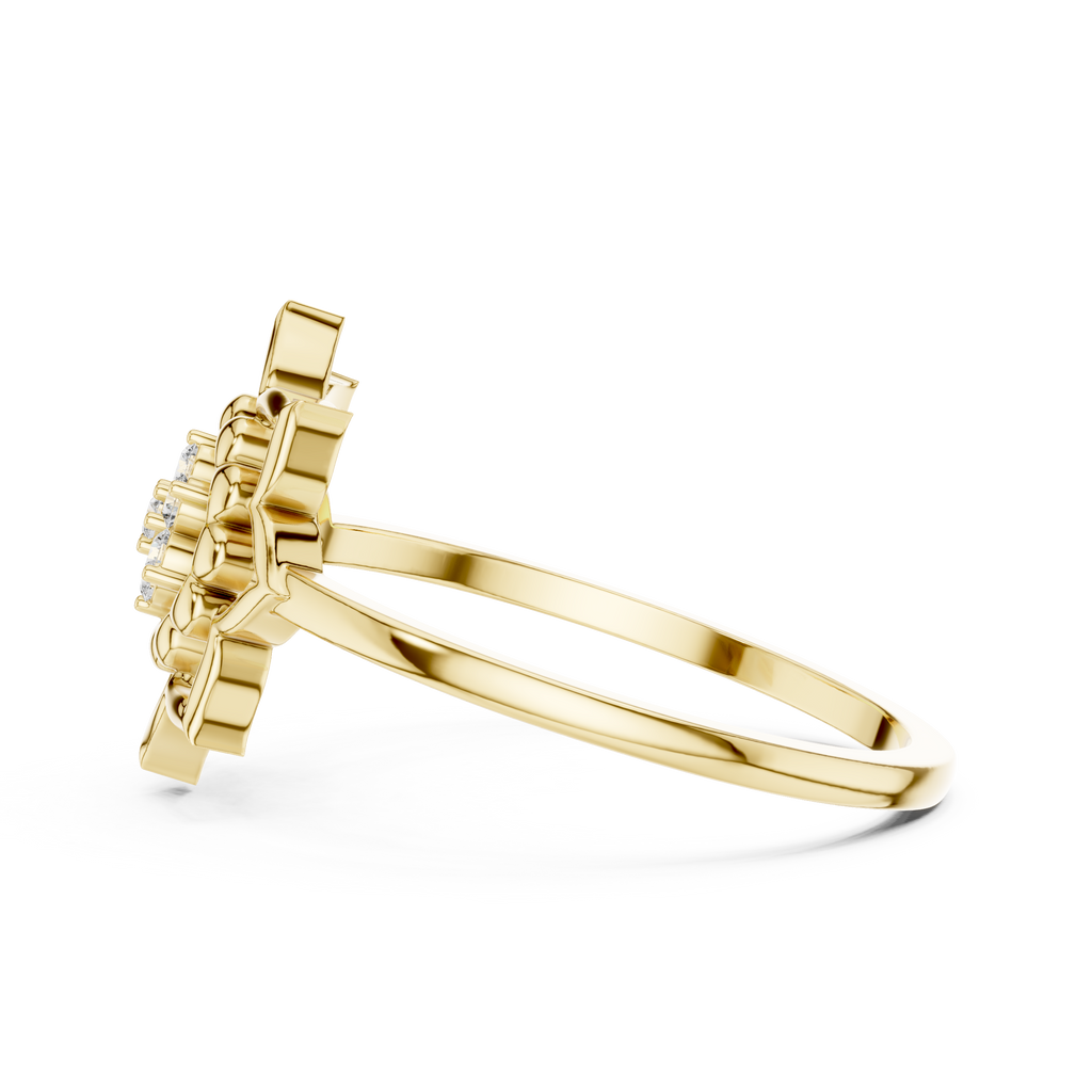 Zarelle Lotus Crest Lab Grown Diamond Ring
