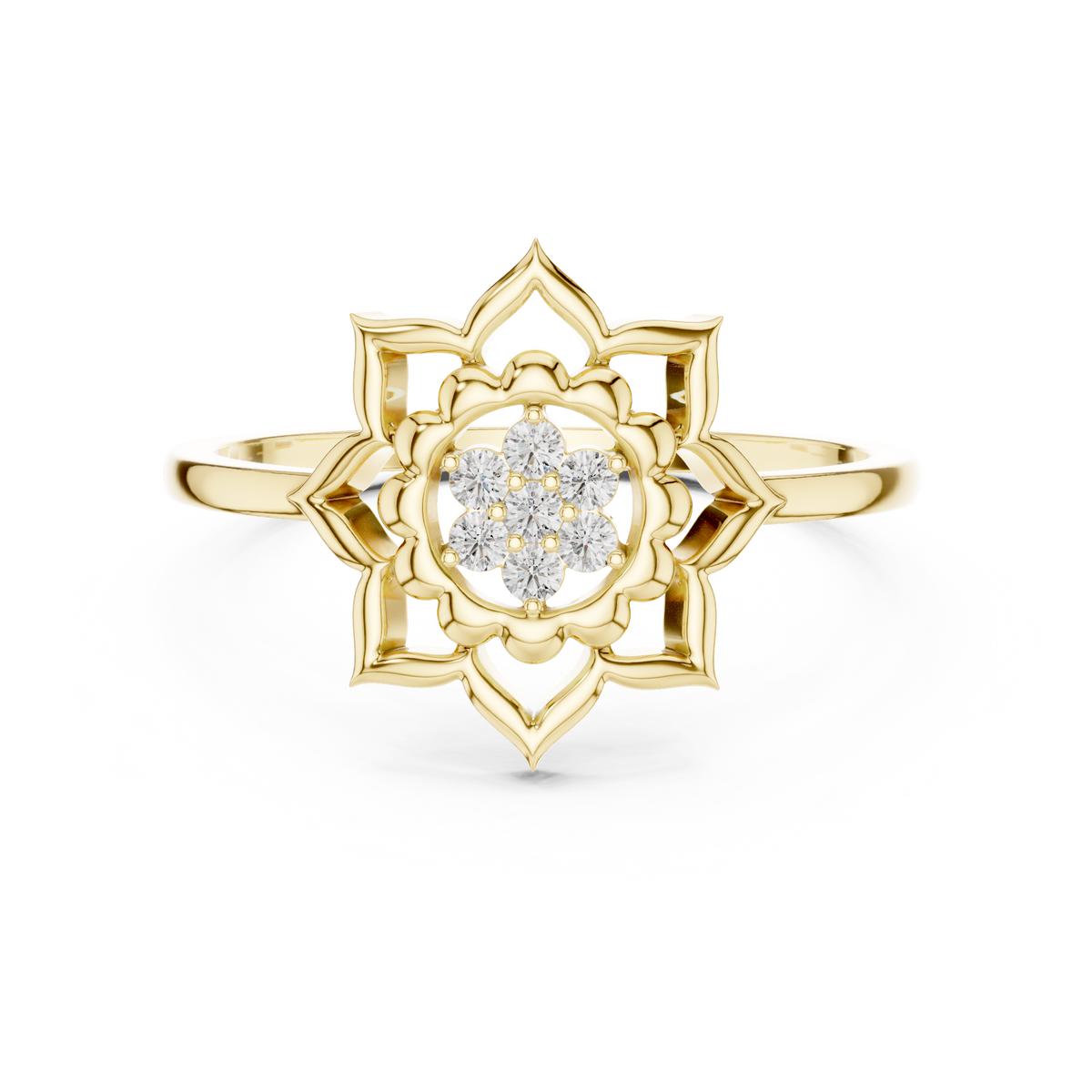 Zarelle Lotus Crest Lab Grown Diamond Ring