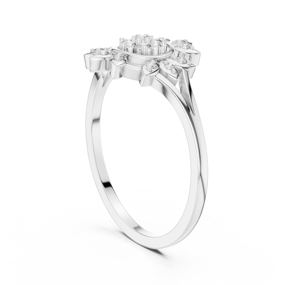 Aurelia Floral Halo Lab Grown Diamond Ring