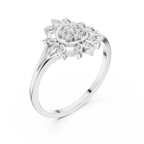 Aurelia Floral Halo Lab Grown Diamond Ring