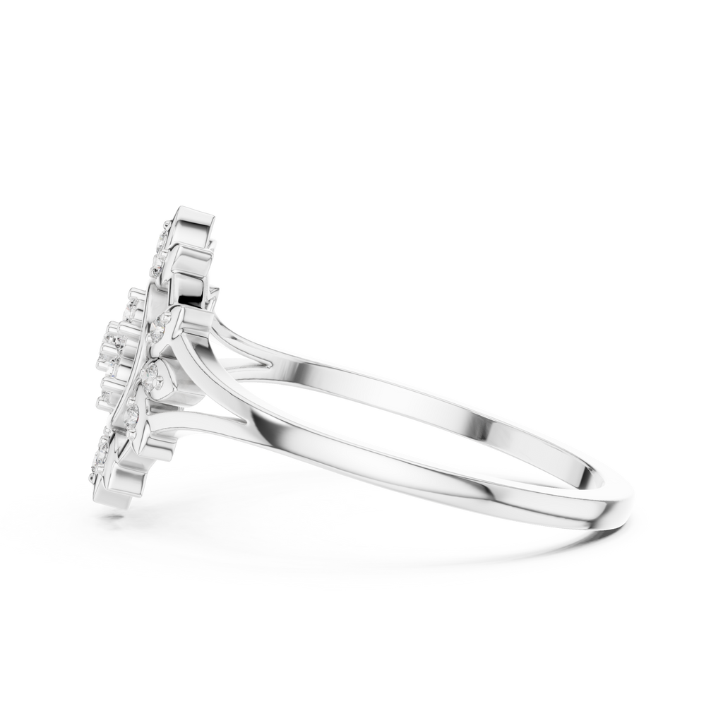 Aurelia Floral Halo Lab Grown Diamond Ring