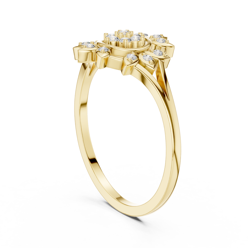 Aurelia Floral Halo Lab Grown Diamond Ring