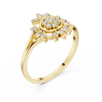 Aurelia Floral Halo Lab Grown Diamond Ring
