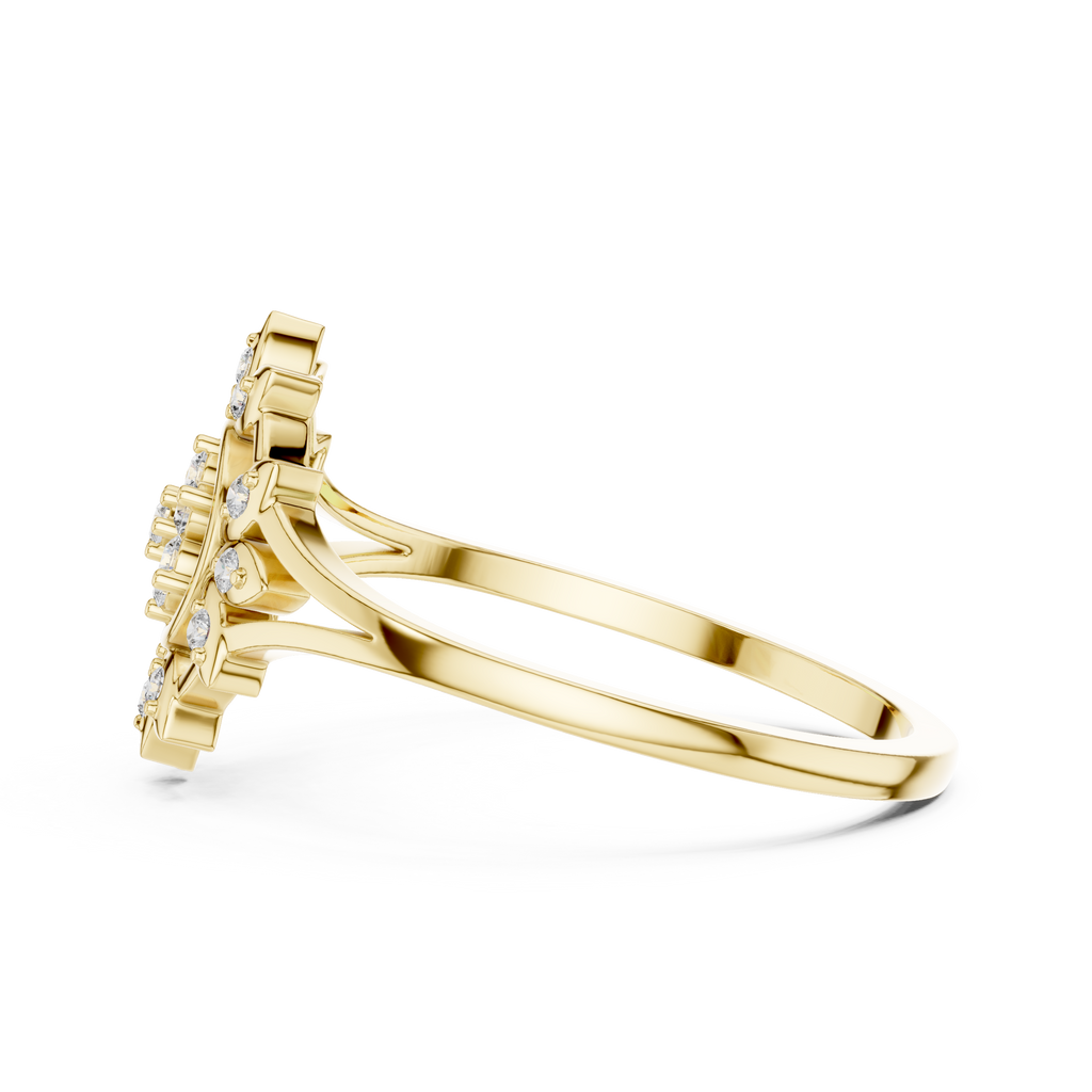 Aurelia Floral Halo Lab Grown Diamond Ring