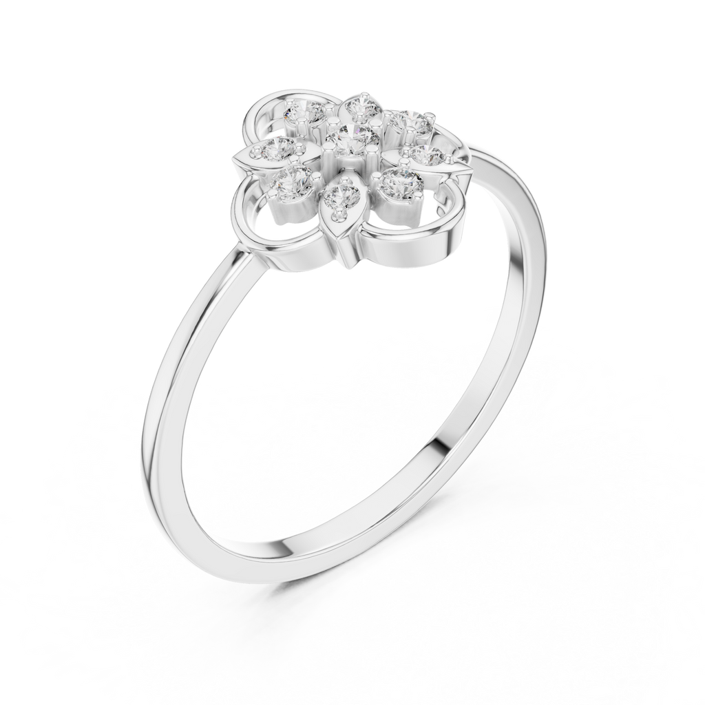 Elara Petal Halo Lab Grown Diamond Ring